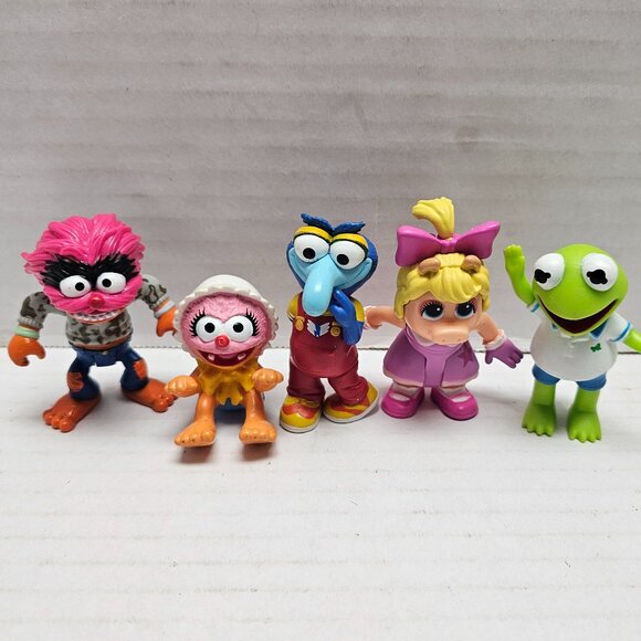 Disney Muppet Babies Sesame Street 4 Figures Ms Piggy Kermit Frog Gonzo Animal - Picture 11 of 16